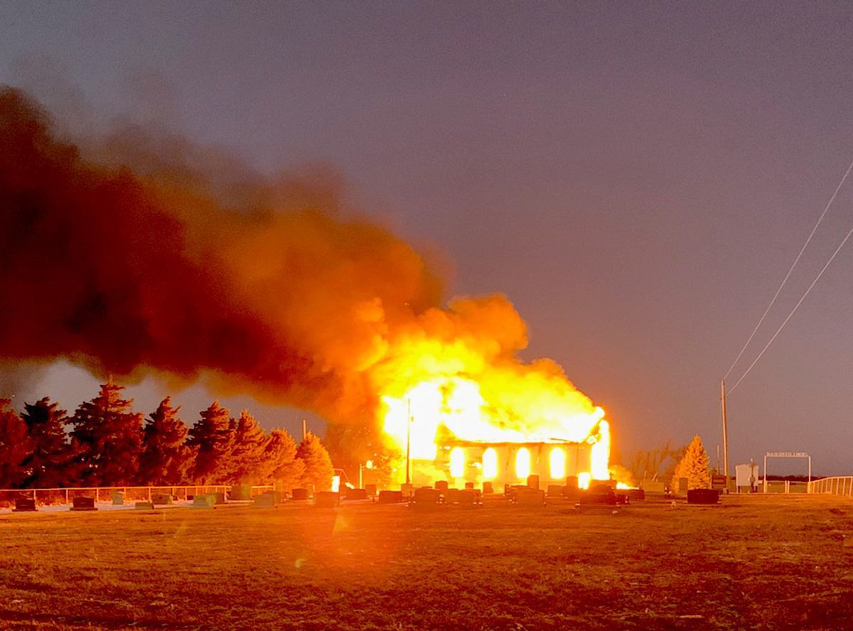 8. North Shelton Zion Lutheran Church burns to the ground